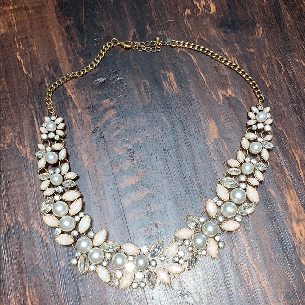 Diamond & Pearl Statement Necklace